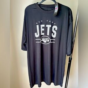 NWT New York Jets NFL Team Apparel Short Sleeve Black Jersey 2XLT